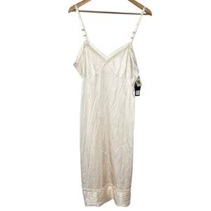 Lorraine Vintage Cut Ups Full Length Slip Cream Blush Womens Size 40 Tall